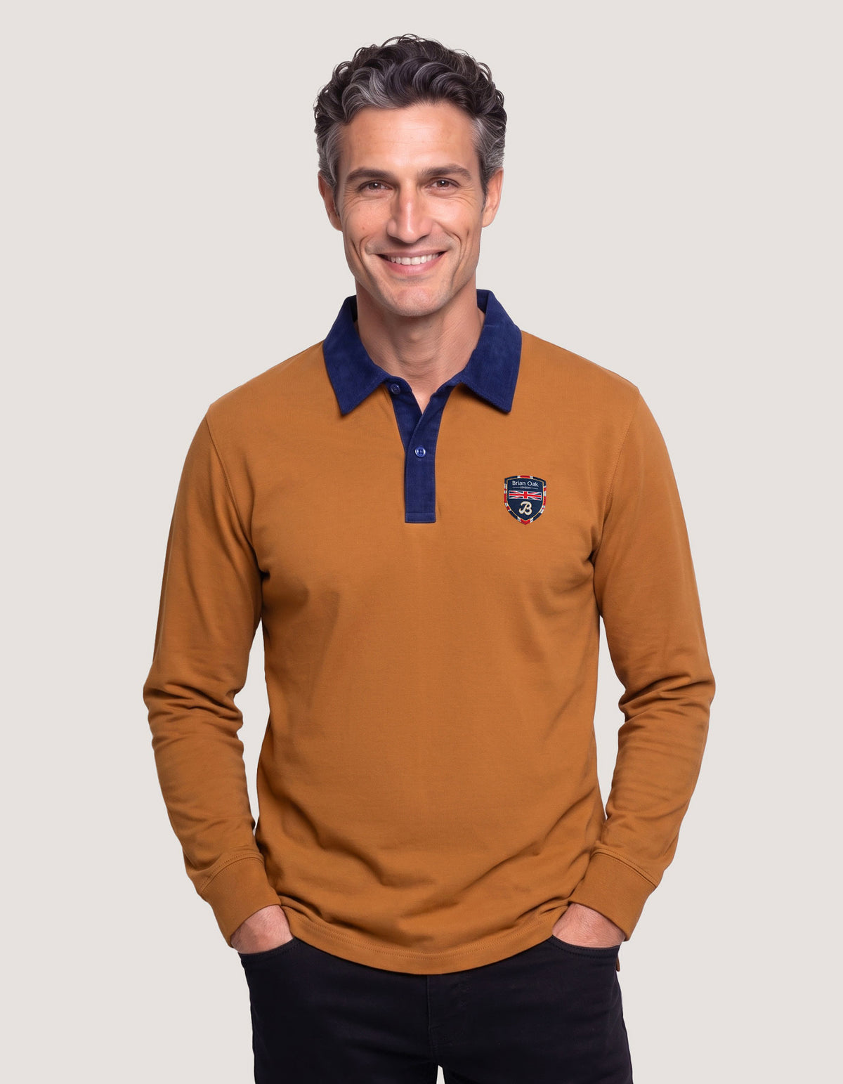 Mustard Orange Plain Rugby Shirt
