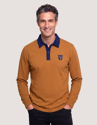 Mustard Orange Plain Rugby Shirt