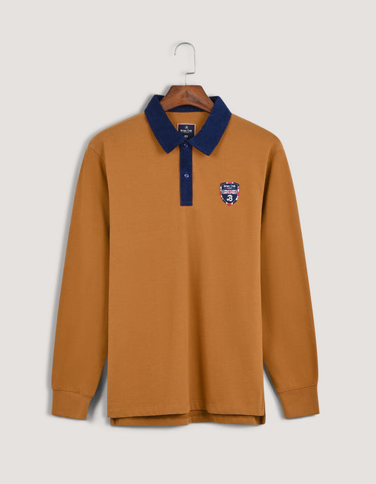 Mustard Orange Plain Rugby Shirt