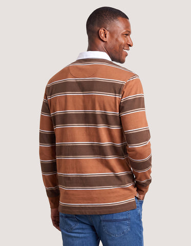 Rust Striped Rugby Shirt