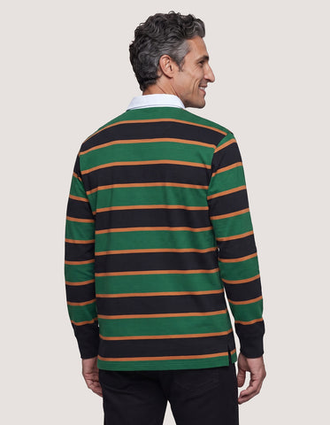 British Green Striped Rugby Shirt