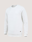 Off White Textured Jacquard Sweatshirt