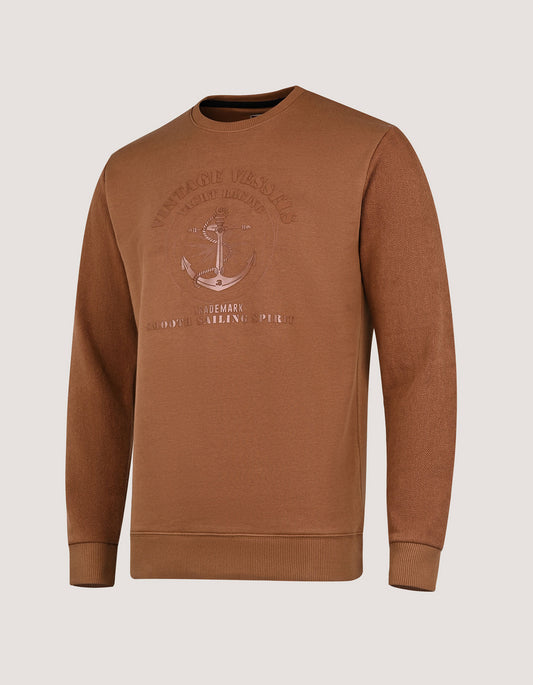 Nautical Graphic Sweatshirt - Rust