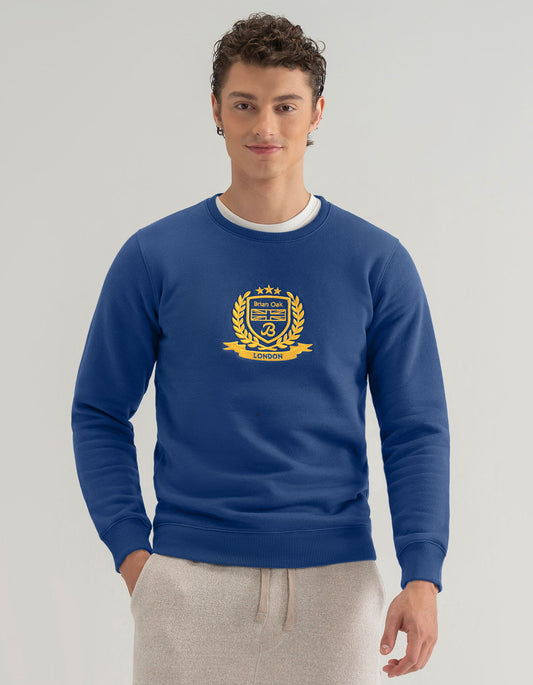 Medium Blue Embroidered Sweatshirt