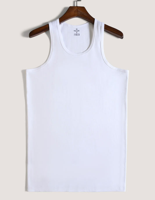 White Regular Fit 100% Cotton Vest