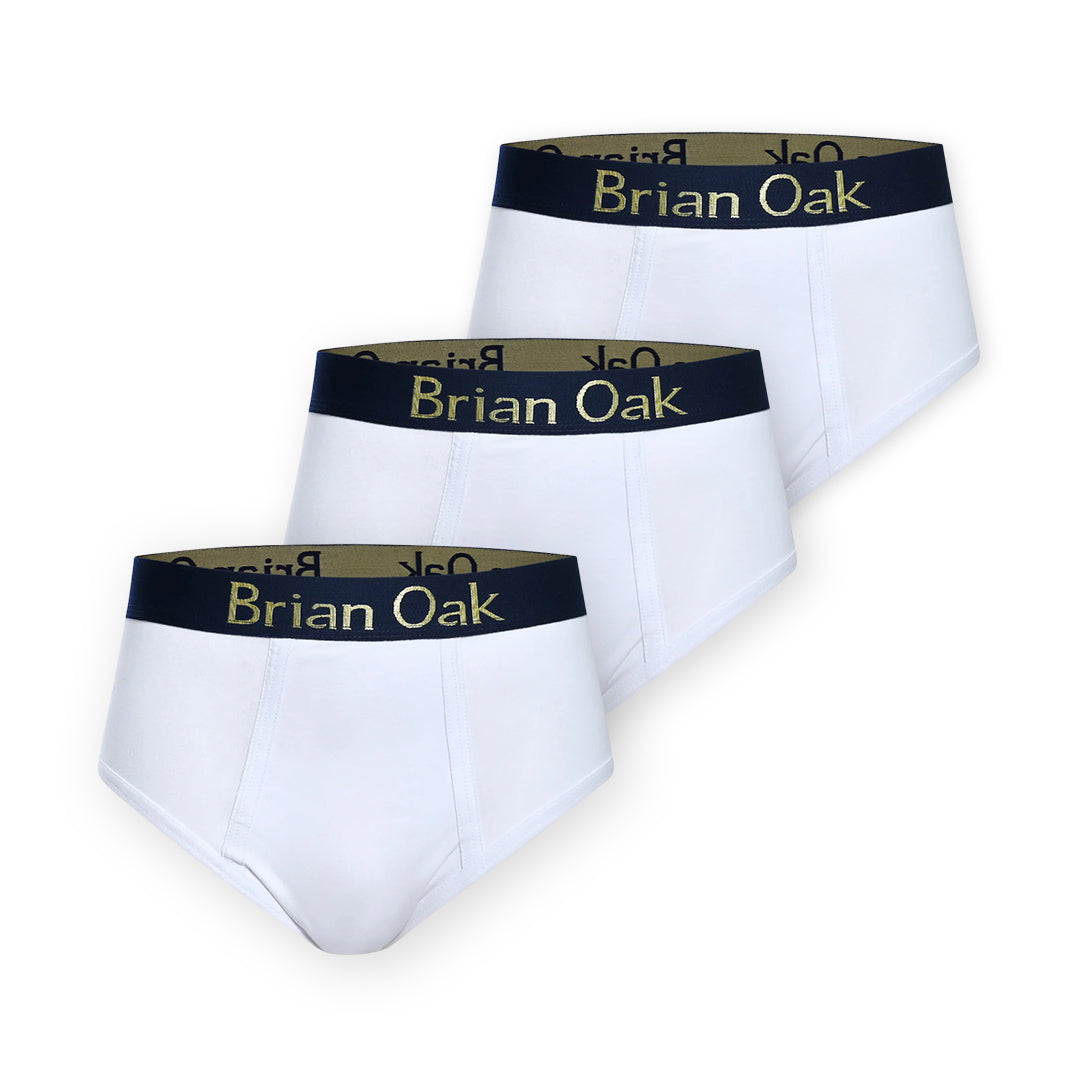 3 Pack White Briefs