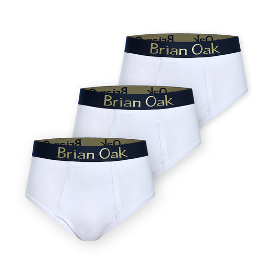 3 Pack White Briefs