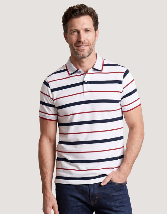 Polo rayé blanc