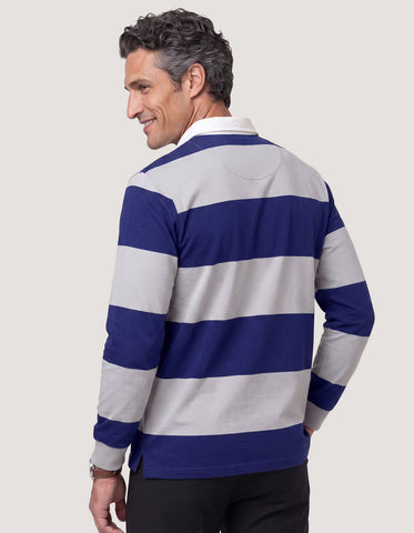 Vintage Athletic Stripe Rugby Top