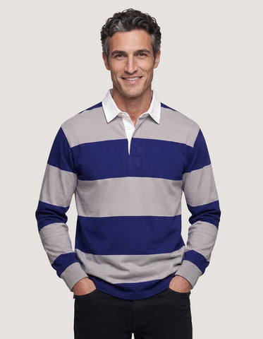 Vintage Athletic Stripe Rugby Top